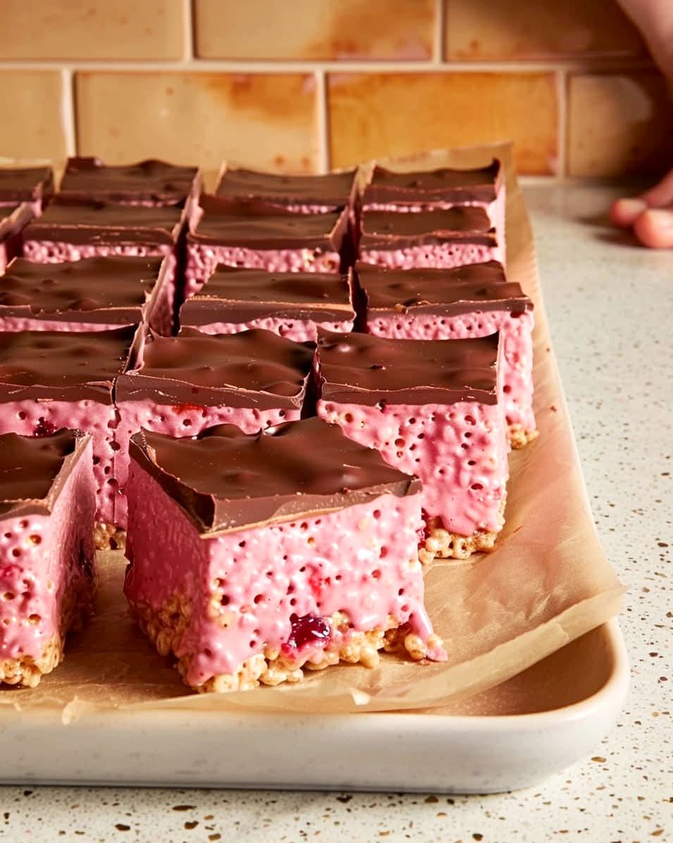 Chocolate-Raspberry Rice Krispies Treats Recipe