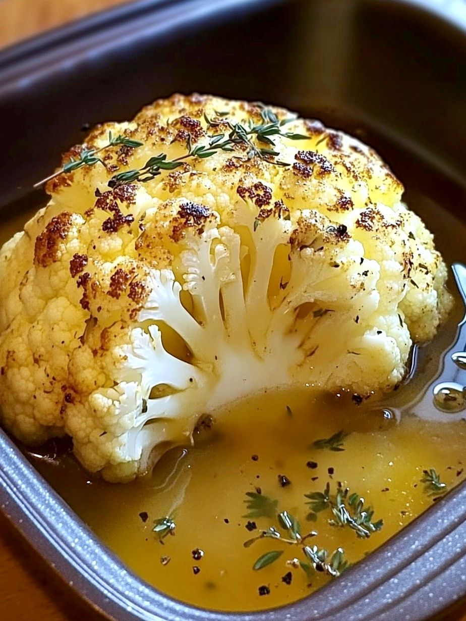 Whole roasted cauliflower