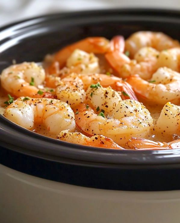 Crockpot Garlic Butter Shrimp