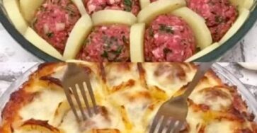 Meatball and Potato Bake