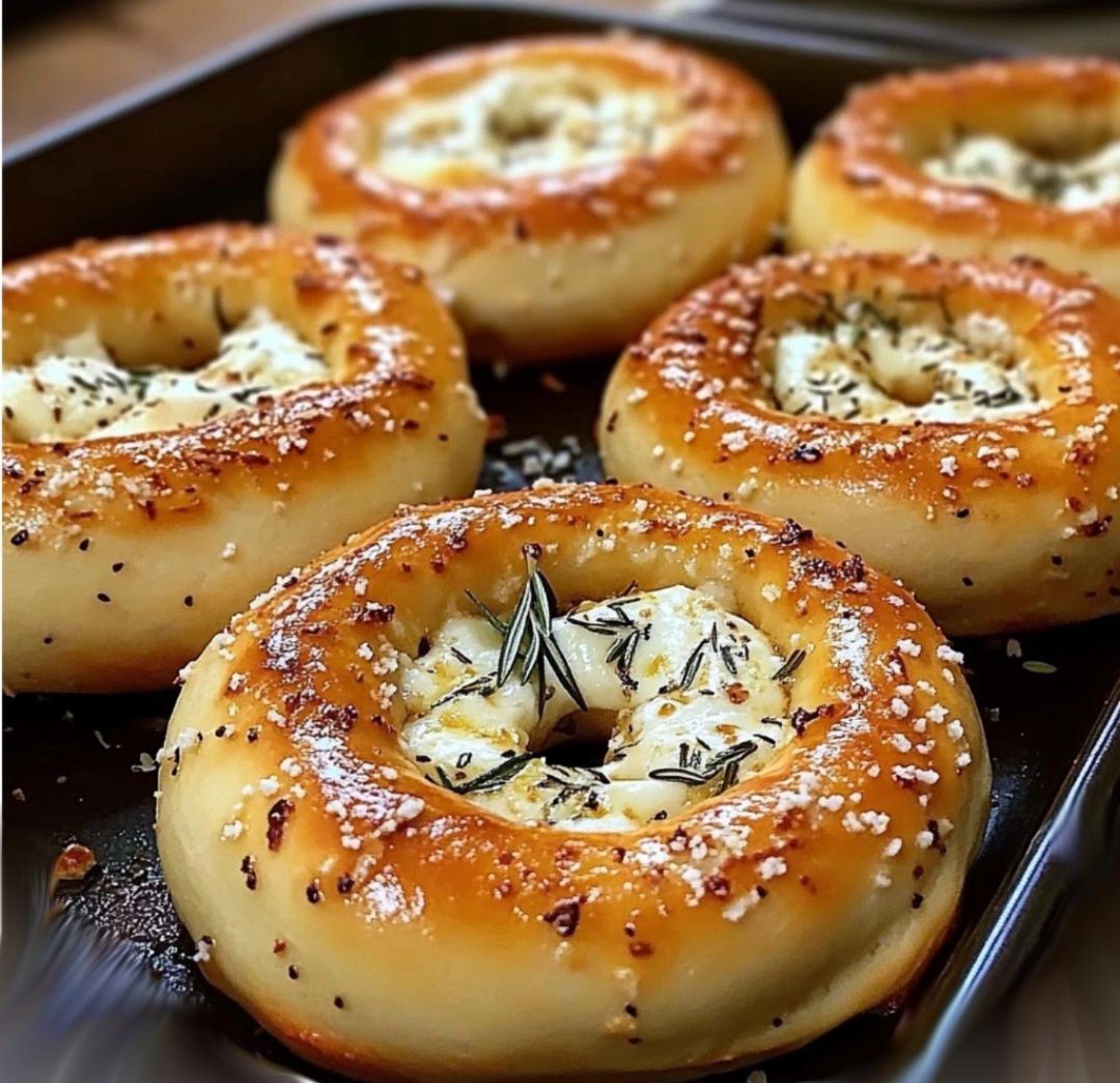 Mozzarella Stuffed Rosemary Parmesan Soft Pretzels