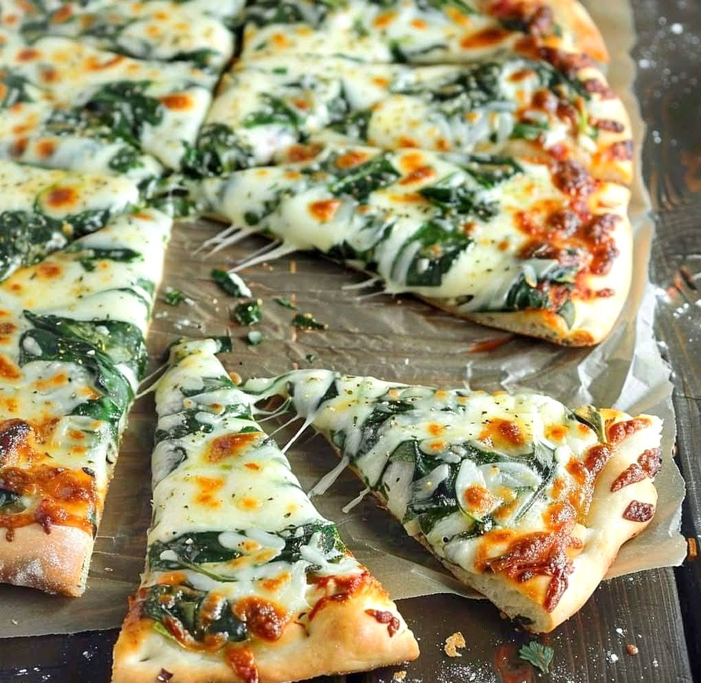 spinach and cheese pizza