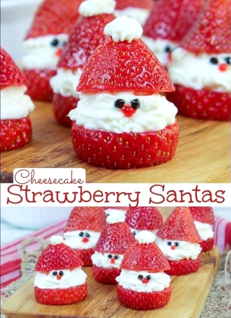 Cheesecake Strawberry Santas