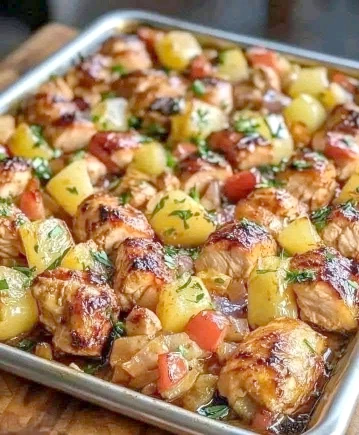 Sheet Pan Sweet and Sour Chicken