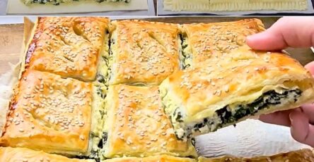 Spinach and cheese puff pastry