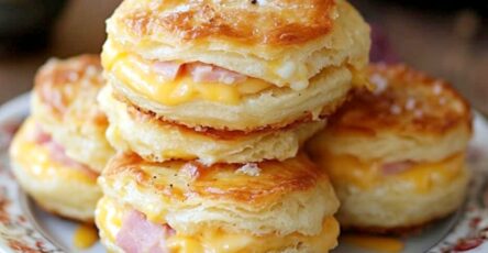 Ham and Cheese Butter Swim Biscuits