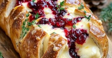 Cranberry Baked Brie Loaf