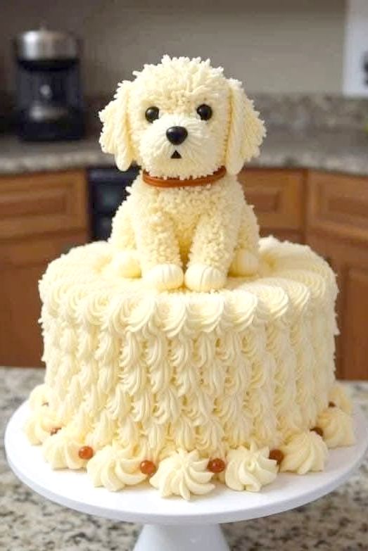 delightful dog-themed cake