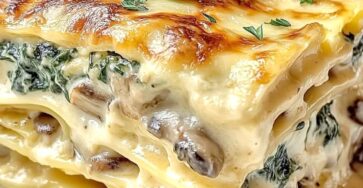 Creamy Spinach and Mushroom Lasagna