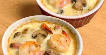 Baked shrimp custard