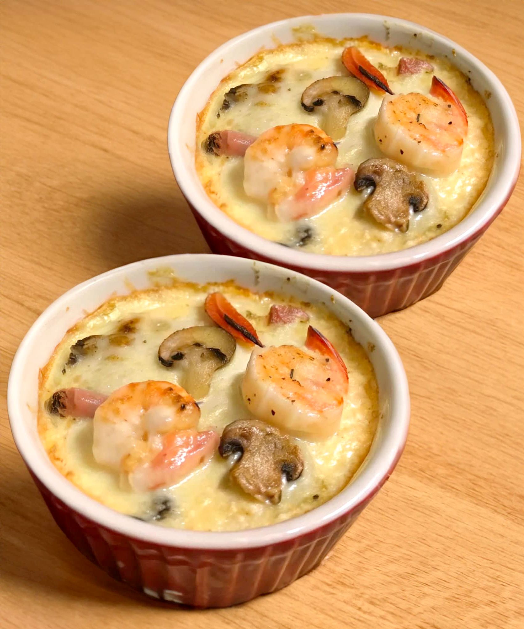 Baked shrimp custard