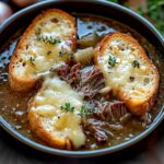 French Onion Short Rib Soup with Gruyère Toast