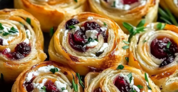 Cranberry and Spinach Pinwheels