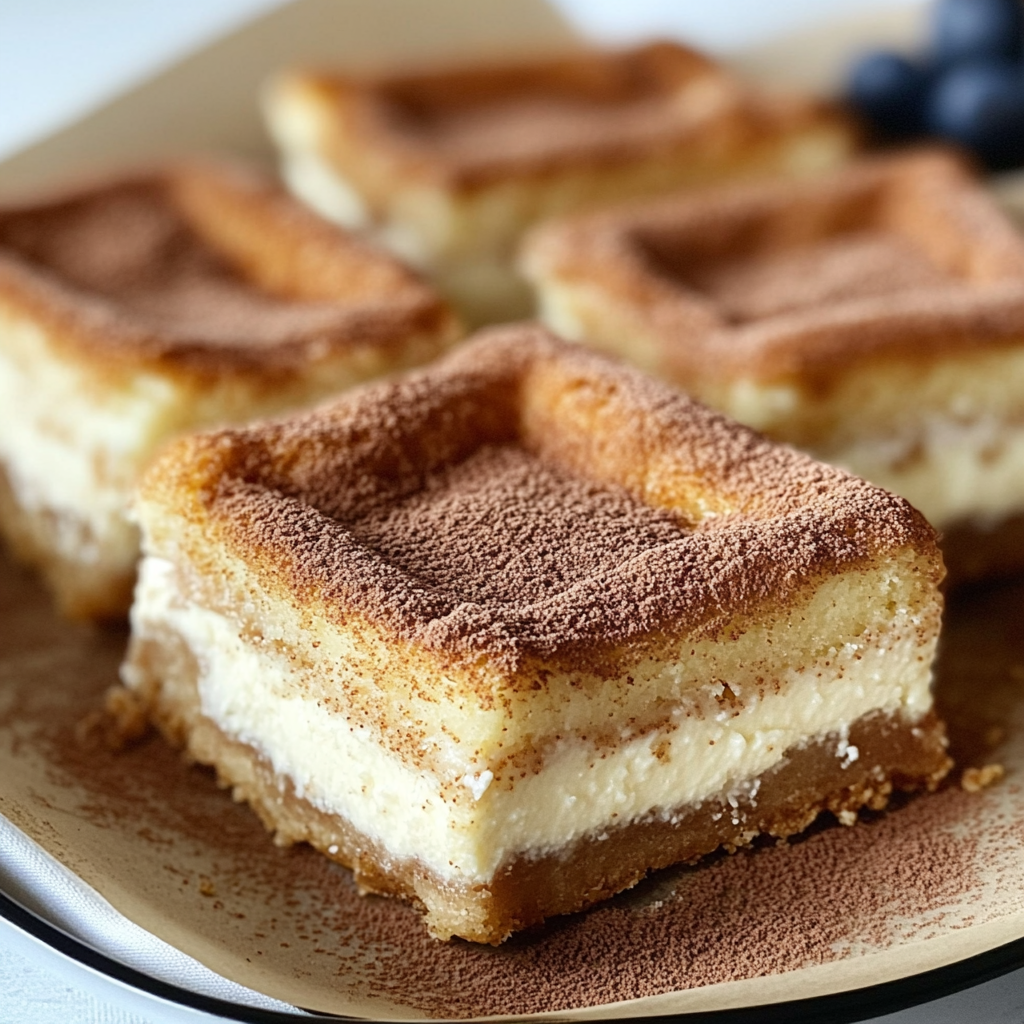 Cinnamon Churro Cheesecake Bars