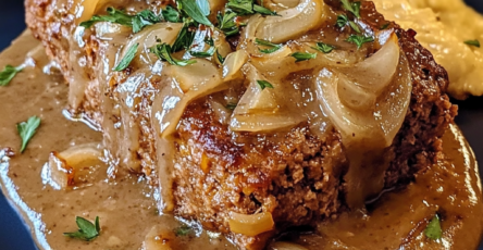 Meatloaf with Onion Gravy