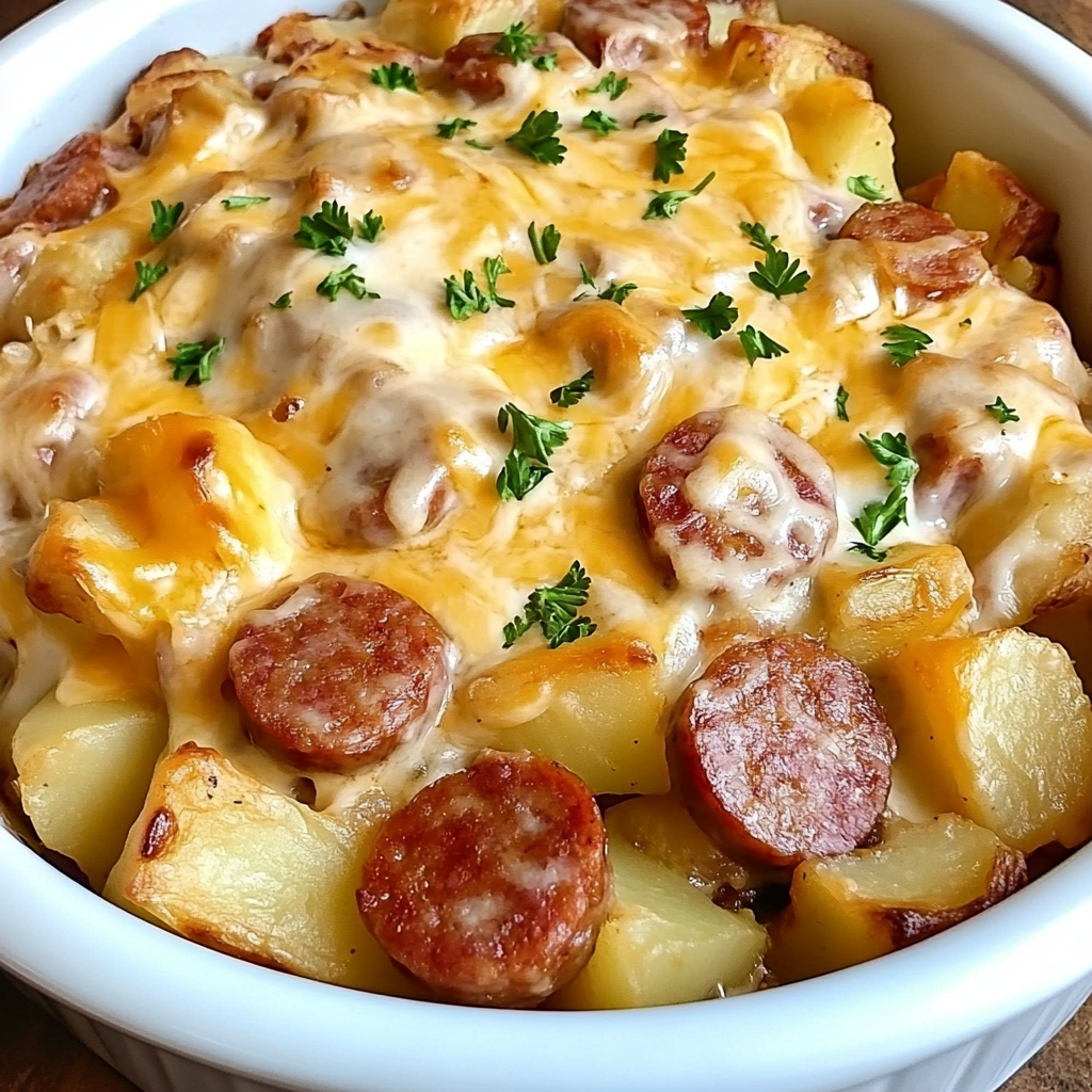 Slow Cooker Sausage and Potato Casserole