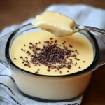 Simple Custard Dessert with Chocolate Sprinkles