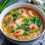 Shrimp Egg Noodle Soup