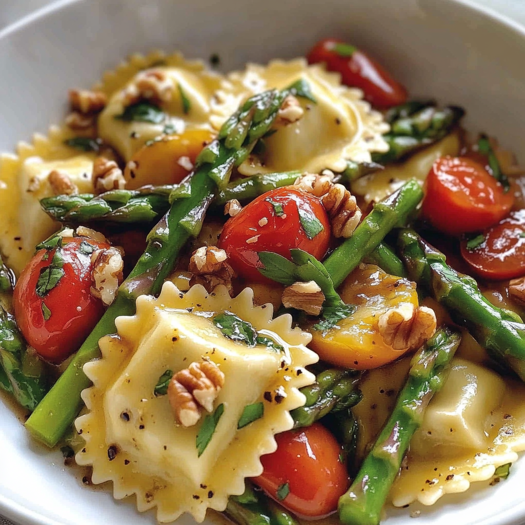 Ravioli with Tomatoes Asparagus