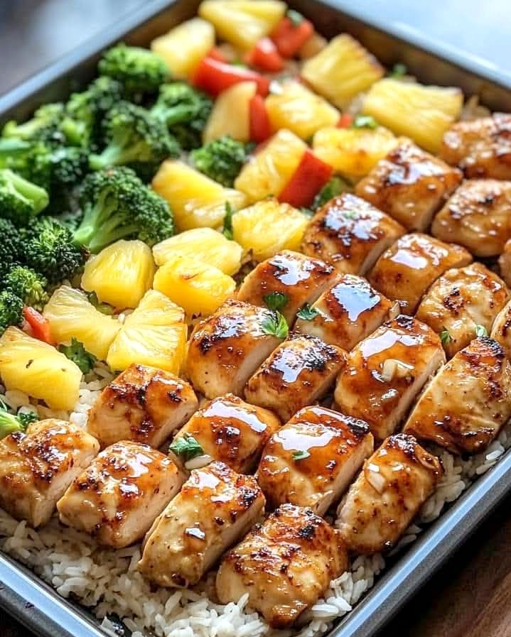 Sheet Pan Chicken with Pineapple and Vegetables