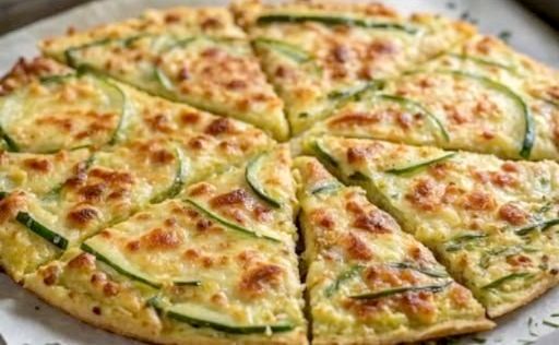 Zucchini Crust Vegetable Pizza