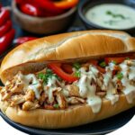 Slow Cooker Chicken Philly Sandwiches