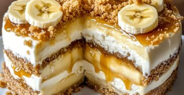 banana caramel cream cake