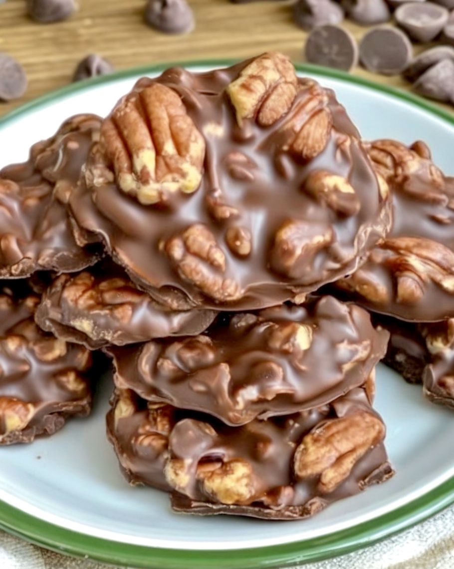 Chocolate Pecan Turtle Clusters