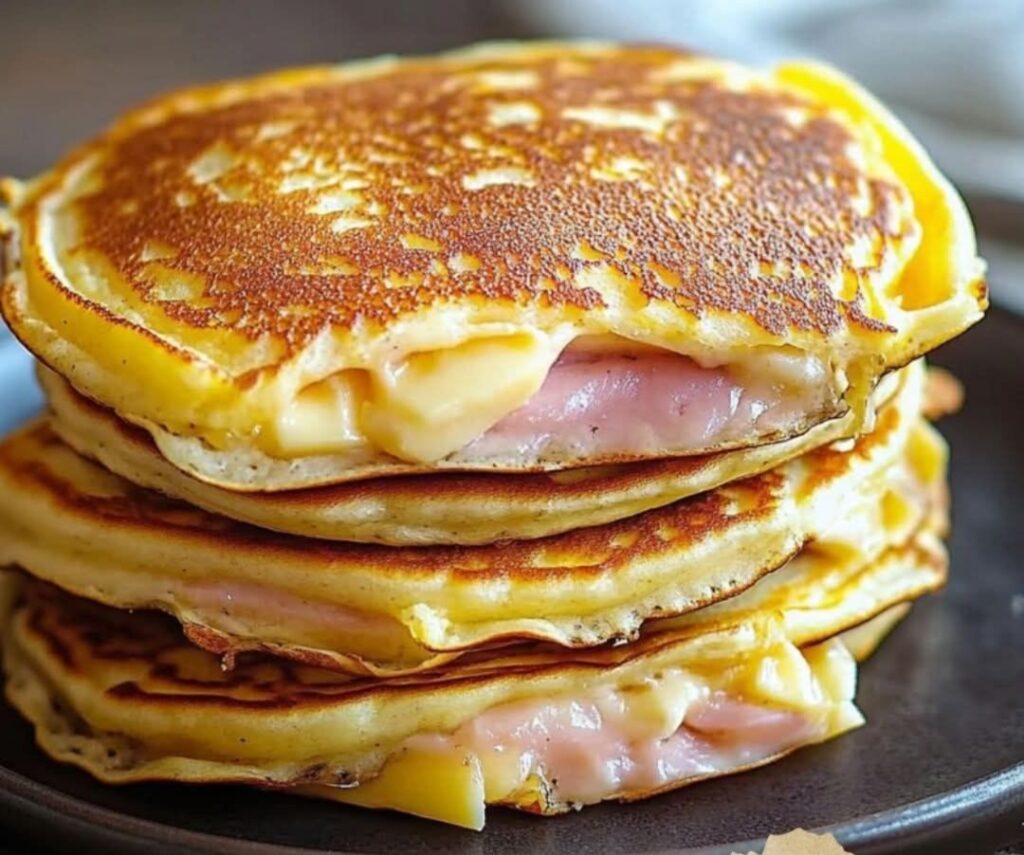 Savory Ham and Cheese Pancakes