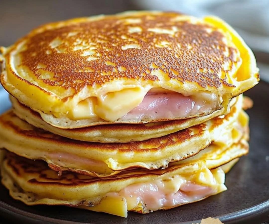 Savory Ham and Cheese Pancakes