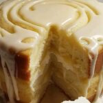 Vanilla Buttermilk Pound Cake with Cream Cheese Glaze