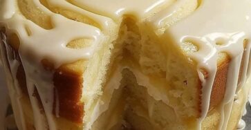 Vanilla Buttermilk Pound Cake with Cream Cheese Glaze