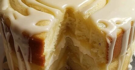 Vanilla Buttermilk Pound Cake with Cream Cheese Glaze