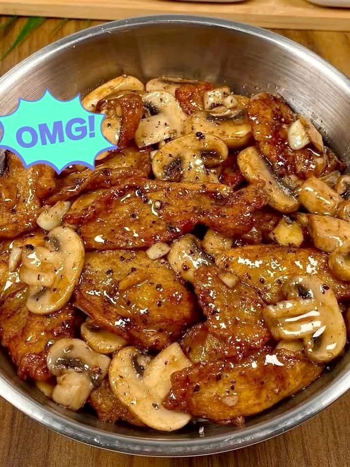 Black Pepper Chicken with Mushrooms