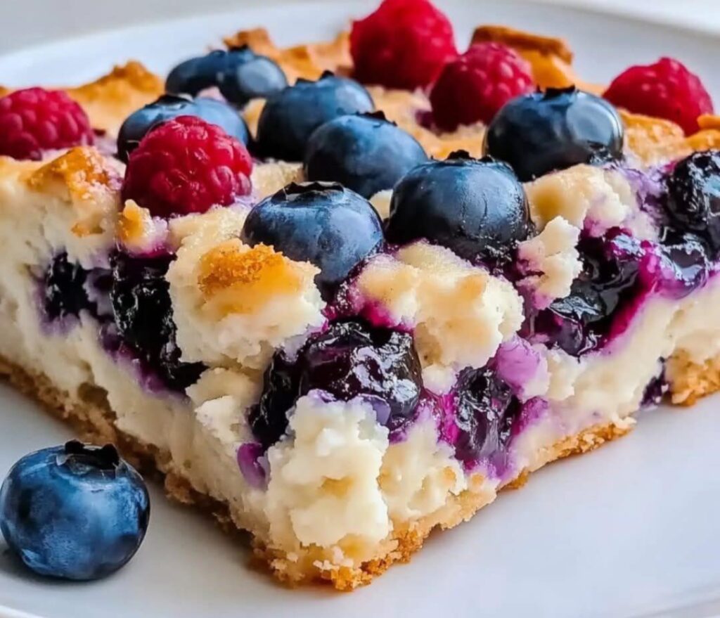 Blueberry Cottage Cheese Breakfast Bake