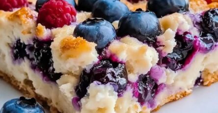 Blueberry Cottage Cheese Breakfast Bake