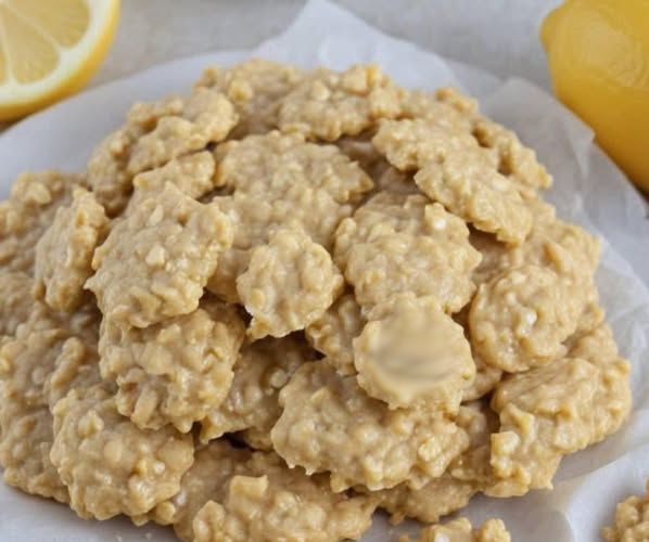 No-Bake Lemon Oatmeal Cookies