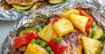 Teriyaki Chicken and Pineapple Foil Packets