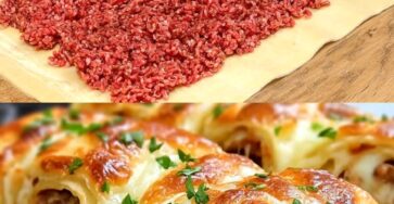 Savory Puff Pastry with Minced Meat and Cheese