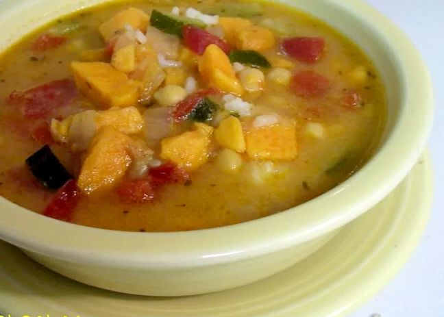 Hearty Sweet Potato and Chickpea Soup