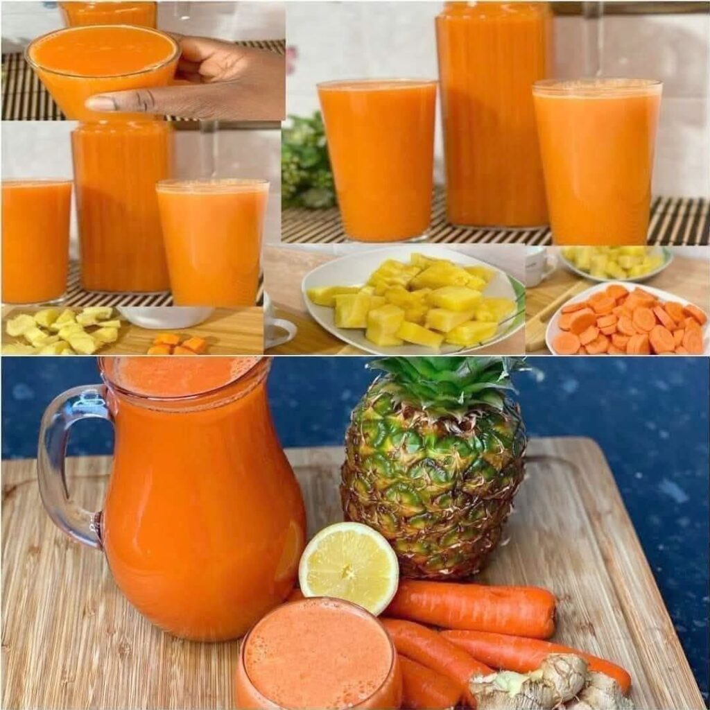 Healthy Pineapple Carrot and Ginger