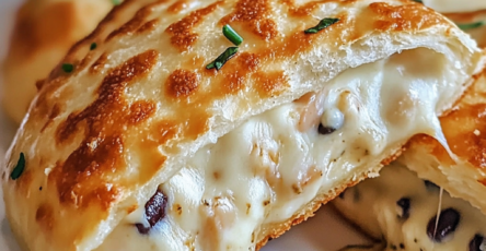 Chicken Alfredo Air Fryer Calzones