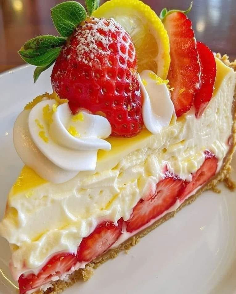 Strawberry Lemon Cheesecake