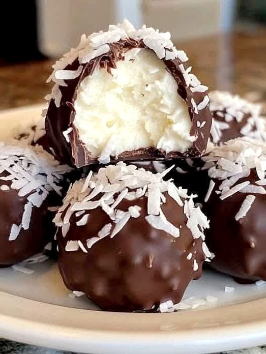 Homemade Coconut Chocolate Truffles