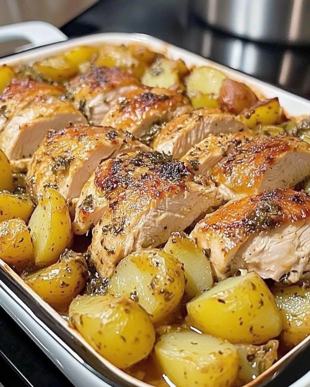 Oven-Roasted Garlic Herb Chicken and Potatoes