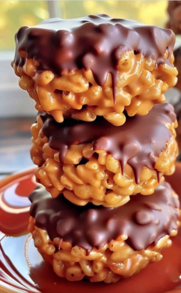 Peanut Butter Balls with Chocolate Rice Krispies