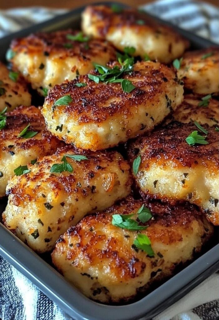 Cheesy Mashed Potato Cakes