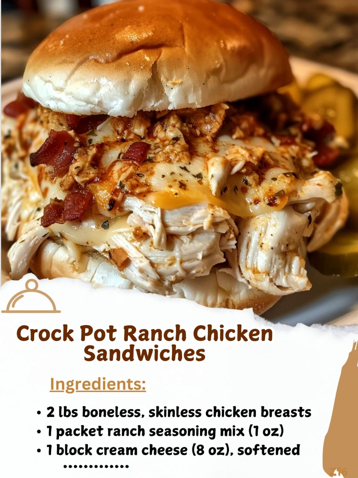 rock Pot Ranch Chicken Sandwiche