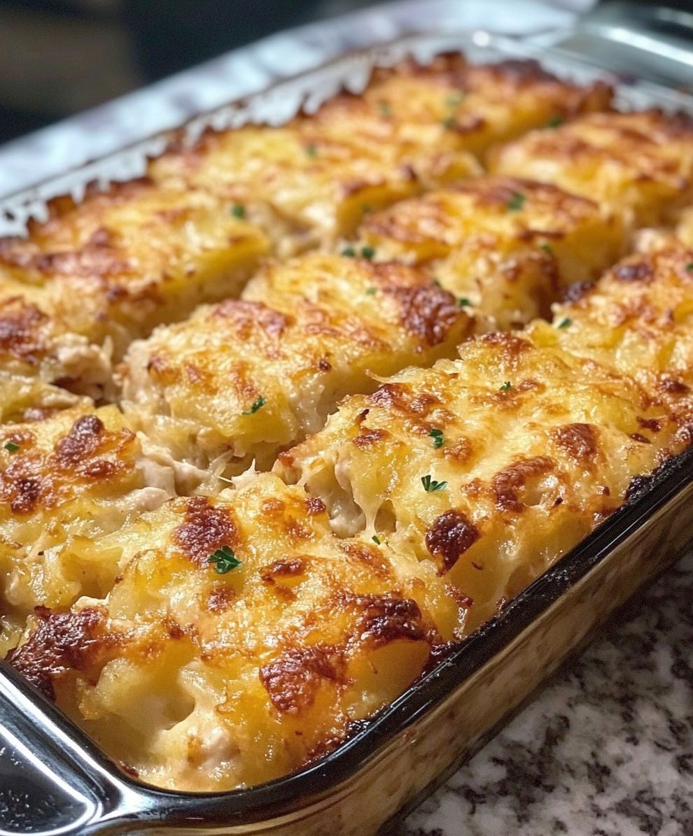 Cheesy Chicken and Potato Casserole Recipe