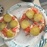 Spicy Pickle and Cream Cheese Bagel Recipe